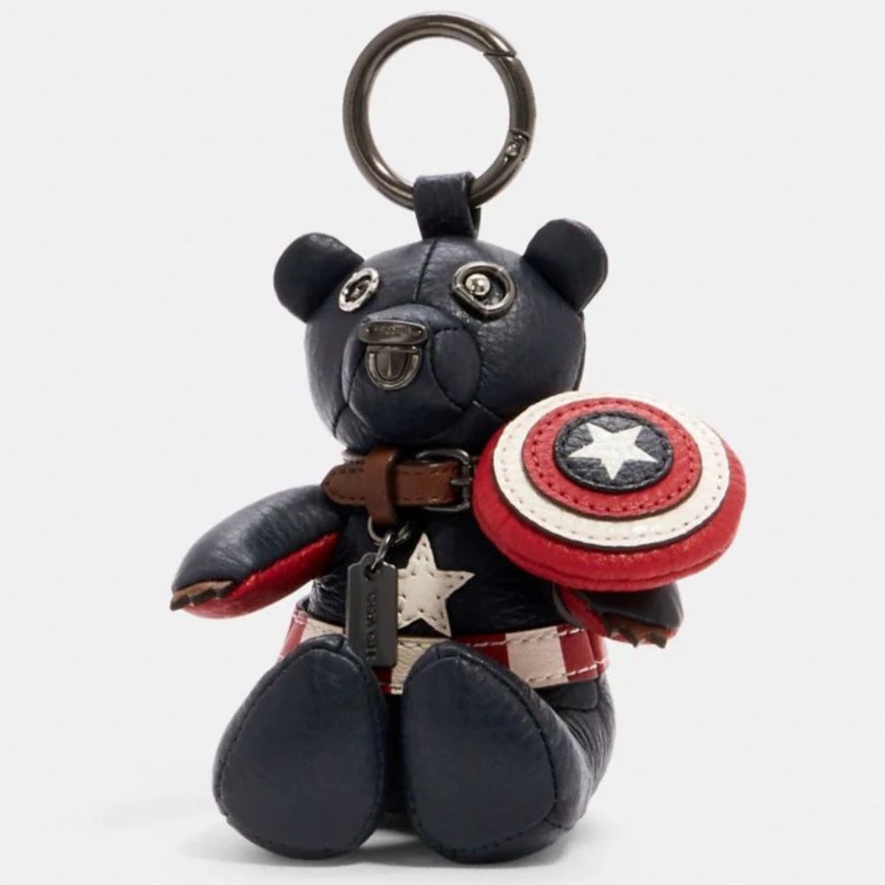 Coach Marvel Captain America Collectible Bear Keychain